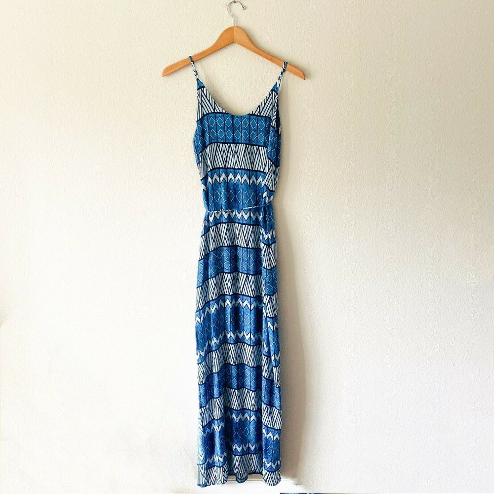 Rory Beca blue summer maxi side slit sleeveless - Picture 2 of 8